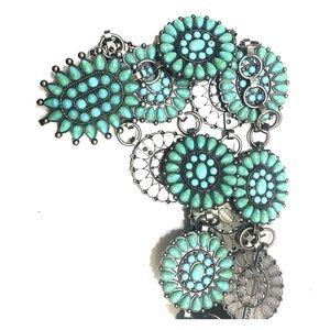 Turquoise Concho Chain Belt